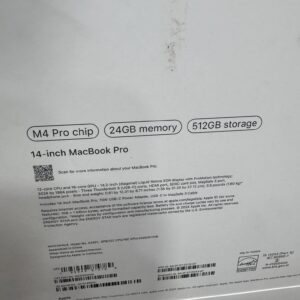 Apple MacBook Pro 14.2" M4 Pro Chip, Late 2024 - 12-Core CPU 16-Core GPU, 24GB Ram 512GB SSD Space Black, Standard Display, 24GB Ram 512GB SSD 70W Adapter - Image 2