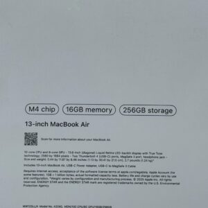 Apple MacBook Air 13-inch (2025) with M4 Chip 16GB RAM, 256GB SSD, 13.6" Liquid Retina Display - Image 2