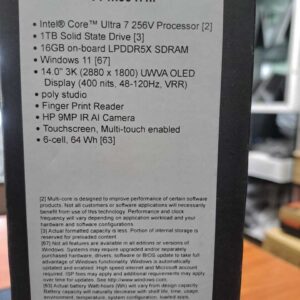 HP OmniBook Ultra Flip 14 2024 Intel Core Ultra 7 256V, 16GB RAM, 1TB SSD, 14" 2.8K OLED Touch Win 11 - Image 5