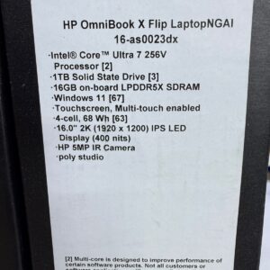 HP OmniBook X Flip 16″ Convertible –  Intel Core Ultra 7, 16 GB RAM, 1 TB SSD, 14-Inch 3K Touchscreen Display  Win 11 - Image 1