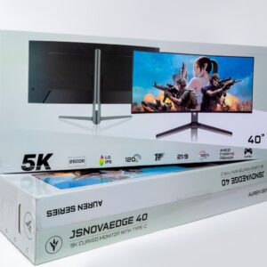 JSNovaCurve 40” Auren Series – 40-Inch Ultra-Wide 5K Curved Monitor with 120Hz Refresh Rate, LG IPS Panel & USB-C Connectivity